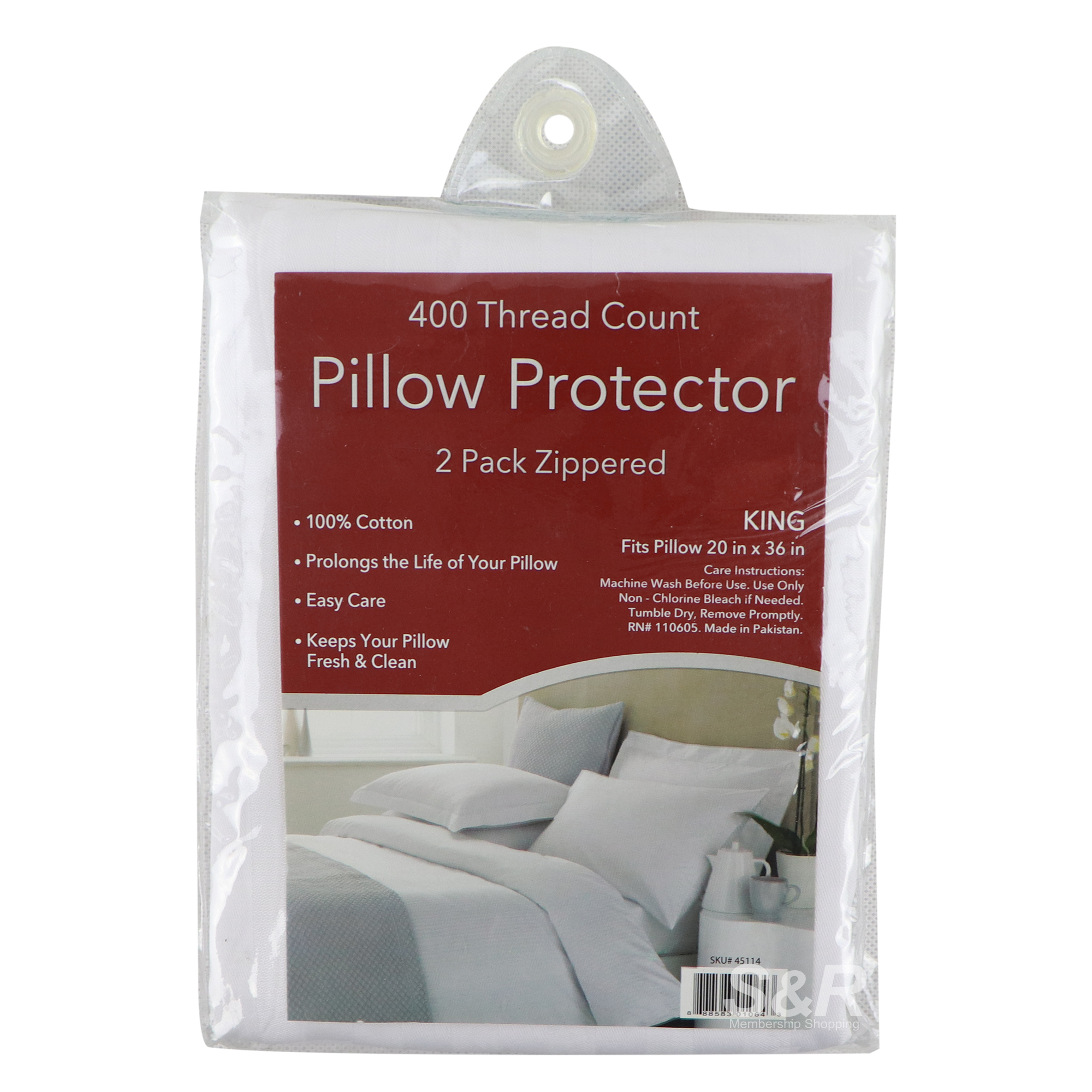 Great Bay Home Pillow Protectors King Size 2pcs